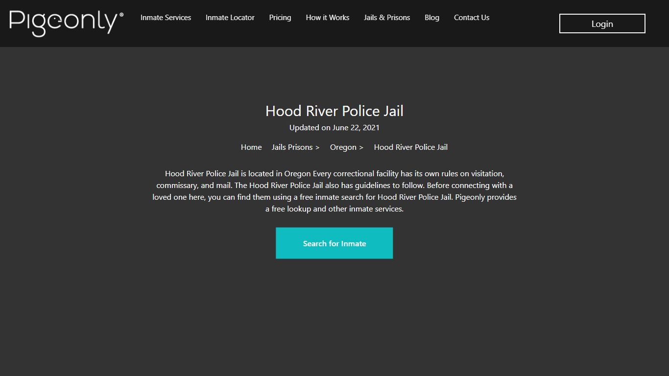 Hood River Police Jail Inmate Search | Oregon